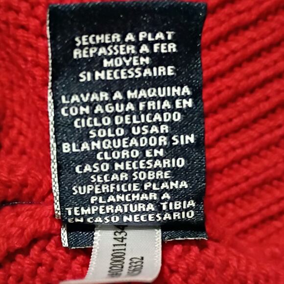 Christmas Sweater XL Red Cotton-Blend AMERICAN LIVING Raglan-Sleeve ALL WINTER - Picture 9 of 9